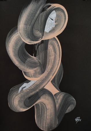 Татьяна Нега (Авторская графика - 
                  50 x 70 см) ТехноМедитация I