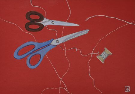 Елена Санина (Авторская графика - 
                  42 x 30 см) Трио