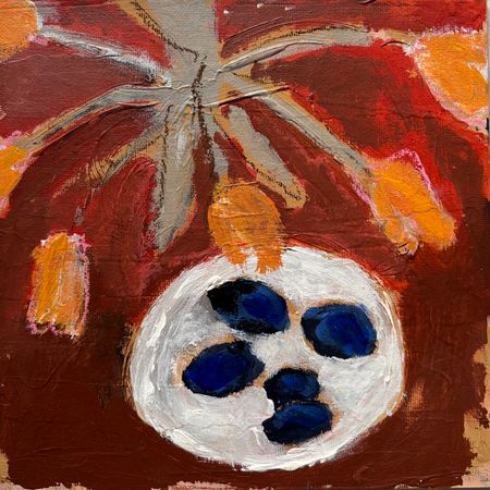 Ксюша Дмитриева (Картина, живопись - 
                  20 x 20 см) Из серии "Растущая луна"
