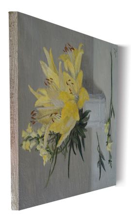 Ольга Менжилий (Картина, живопись - 
                  30 x 30 см) Желтые лилии