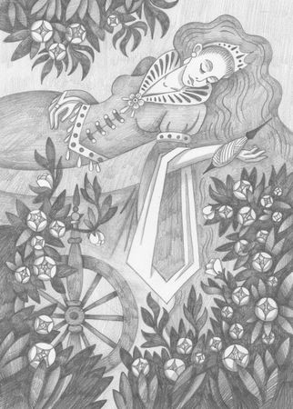 Витана Маковская (Авторская графика - 
                  21 x 29.7 см) Спящая красавица