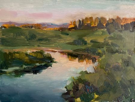 Алина Буглеева (Авторская графика - 
                  25 x 18 см) Закат