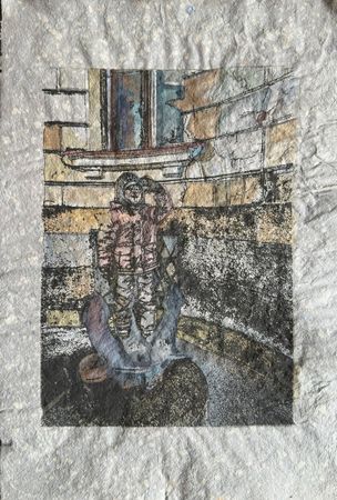 Дарья Мазур (Графика печатная - 
                  22 x 28.5 см) Прогулка