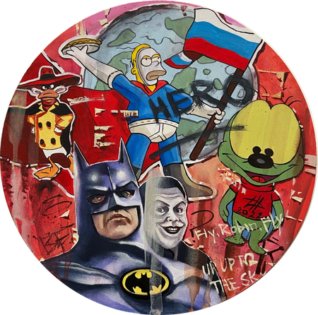 Динара Хёртнагль (Картина, живопись - 
                  30 x 30 см) Generation Pepsi. Hero/antihero