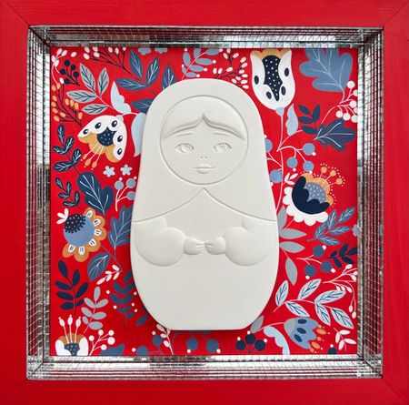 Ольга Зайцева (Картина, живопись - 
                  25 x 25 см) Славянский шик №28