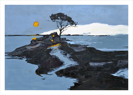 Анастасия Бабынина (Графика печатная - 
                  70 x 50 см) Вечер