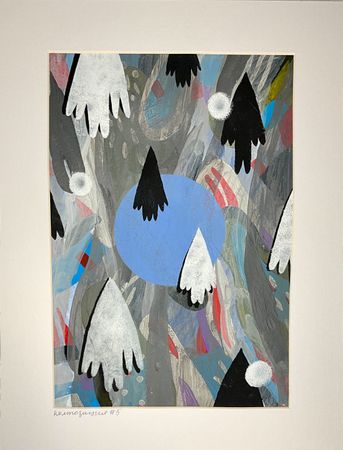 Лена Романовская (Авторская графика - 
                  21 x 30 см) Композиция #5