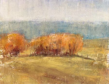 Екатерина Феоктистова (Авторская графика - 
                  37 x 30 см) Осень в Завидово