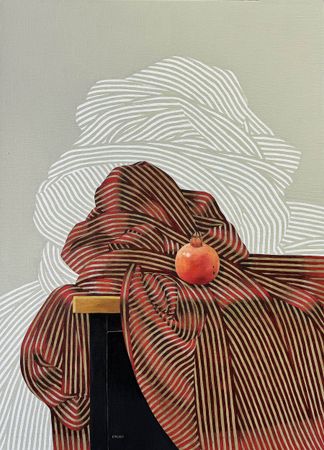 Ксения Берестова (Картина, живопись - 
                  80 x 110 см) Гранат и шелковые простыни. Утро