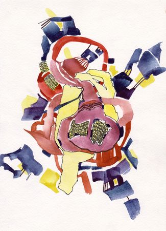Елена Ширяева (Авторская графика - 
                  21 x 29 см) Движение
