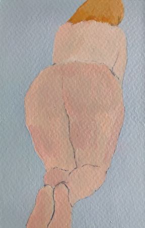 Дарья Петухова (Авторская графика - 
                  10.5 x 14.8 см) Натурщица. Розовая серия