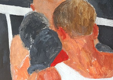 Дарья Петухова (Авторская графика - 
                  21 x 14.8 см) Боксёры
