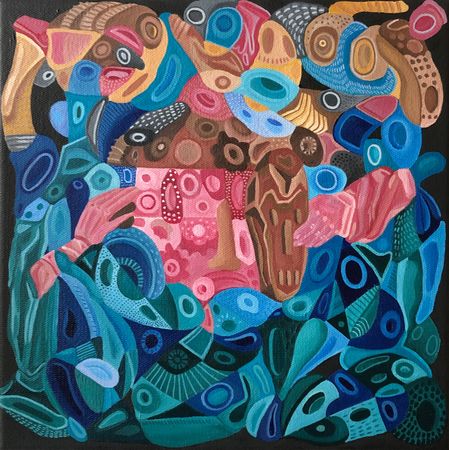 Леша Мелки (Картина, живопись - 
                  40 x 40 см) АФРИКА.SPB