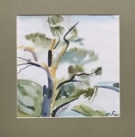 Регина Буглеева (Авторская графика - 
                  30 x 30 см) Берег реки