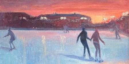 Екатерина Потапова (Картина, живопись - 
                  100 x 50 см) Зимний вечер