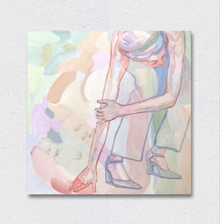Ева Гец (Картина, живопись - 
                  30 x 30 см) Тесно