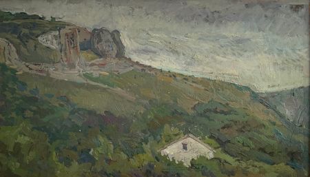 Елизавета Тульчинская (Картина, живопись - 
                  47.6 x 29.3 см) Этюд