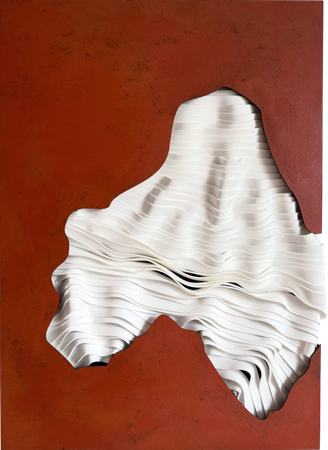 Ксения Бухтеева (Коллаж / ассамбляж - 
                  50 x 70 см) Волны