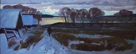 Ольга Семченко (Картина, живопись - 
                  130 x 58 см) Зимой