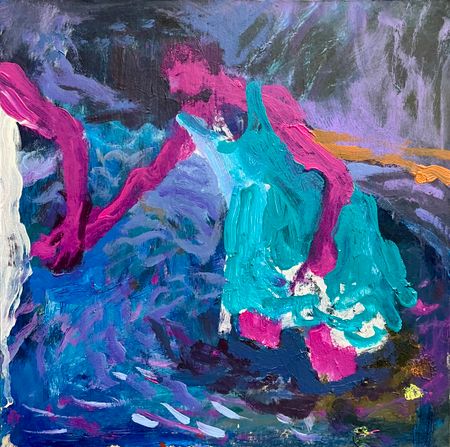 Алина Магомедова (Авторская графика - 
                  30 x 30 см) Темная вода