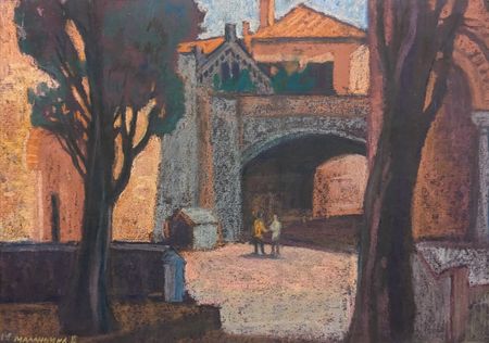 Екатерина Маланьина (Авторская графика - 
                  49 x 31 см) Призраки Равенны