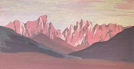 Кристина Ларина (Авторская графика - 
                  23 x 12 см) Доломиты
