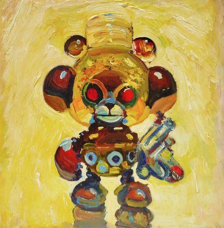 Денис Козловский (Картина, живопись - 
                  21 x 21 см) Генерал Чебур. Эскиз