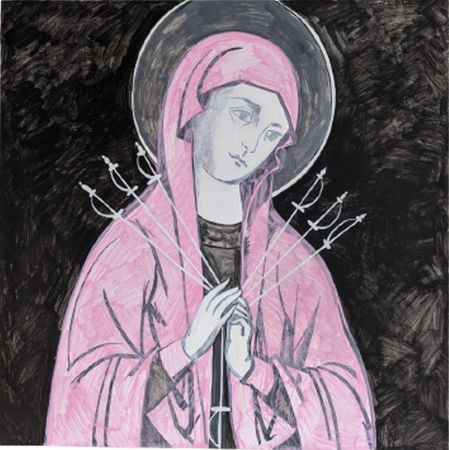 Алёна Федоткина (Картина, живопись - 
                  70 x 70 см) The woman