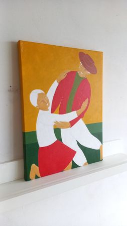 Саша Катинаускиене (Картина, живопись - 
                  30 x 40 см) Танец. Пастух и девушка