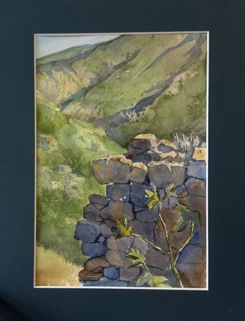 Арина Бекар (Авторская графика - 
                  30 x 40 см) Горные руины