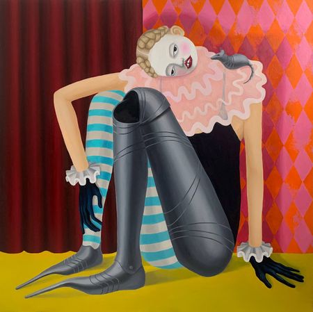 Ирина Бекетова (Картина, живопись - 
                  100 x 100 см) Цирк. Закулисье