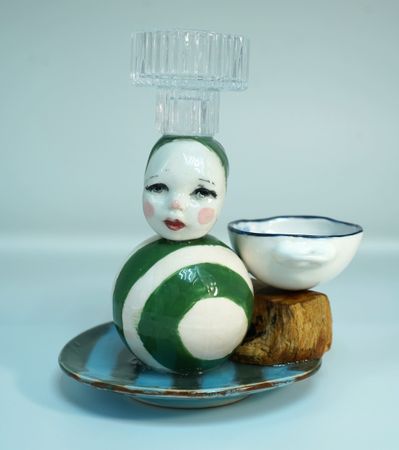 Валентина Пушкарская (Скульптура - 
                  17 x 22 см) Матрешка. Ассамбляж №1