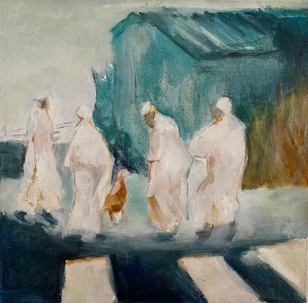 Лена Троянская (Картина, живопись - 
                  30 x 30 см) Неявный переход