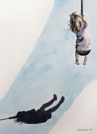 Ирина Петровская (Авторская графика - 
                  50 x 70 см) Полет