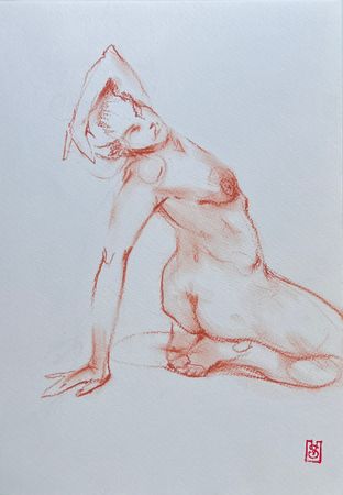 Виктория Севастьянова (Авторская графика - 
                  21 x 30 см) Nu sketch