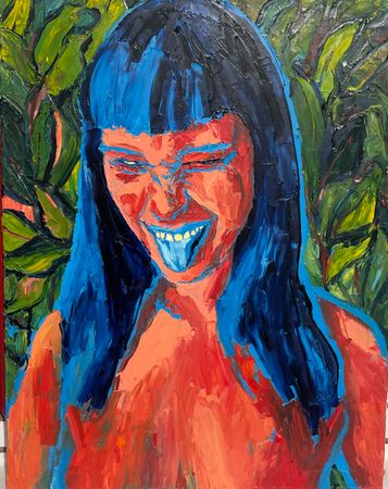 Валентин Шунков (Картина, живопись - 
                  70 x 90 см) Иди сюда, бузиной накормлю