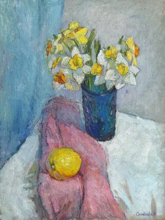 Наталья Семёнова (Картина, живопись - 
                  26 x 34 см) Нарциссы
