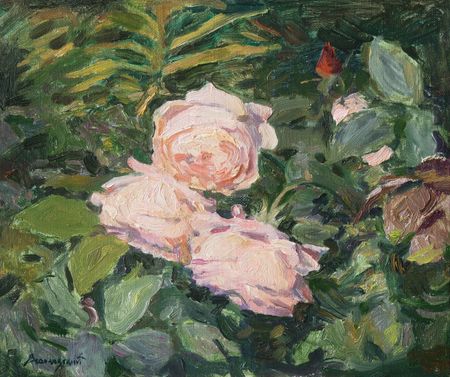 Николай Водолазский (Картина, живопись - 
                  30 x 25 см) Розы в полдень
