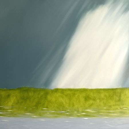 Анастасия Попова (Картина, живопись - 
                  120 x 120 см) Майское. Грозовое