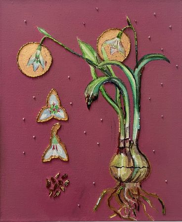 Дарья Неретина (Картина, живопись - 
                  30 x 40 см) Из серии "Маленькие святые"