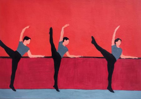 Дарья Петухова (Авторская графика - 
                  29.7 x 21 см) Балетный класс