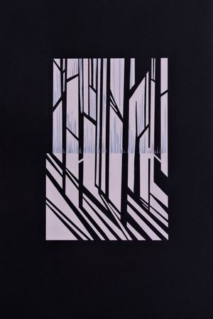 Рена Аверина (Авторская графика - 
                  32 x 50 см) Тени (Часть триптиха)