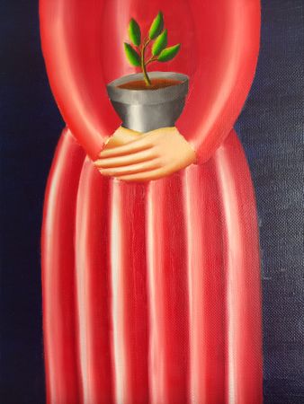 Саша Катинаускиене (Картина, живопись - 
                  60 x 60 см) Садовники. Диптих
