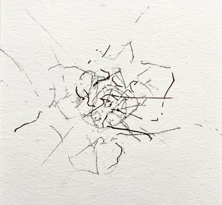 Екатерина Лаптева (Авторская графика - 
                  20 x 20 см) Разговор с ветром