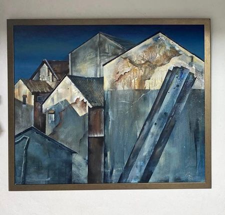 Динара Хёртнагль (Авторская графика - 
                  90 x 80 см) Дом на улице Лао-дзе