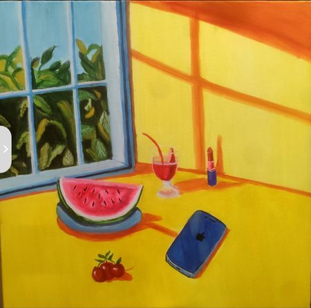 Ольга Чужакова (Картина, живопись - 
                  60 x 60 см) Сладкий арбуз