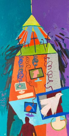 Олег Агафонов (Картина, живопись - 
                  40 x 80 см) Absorbing portal
