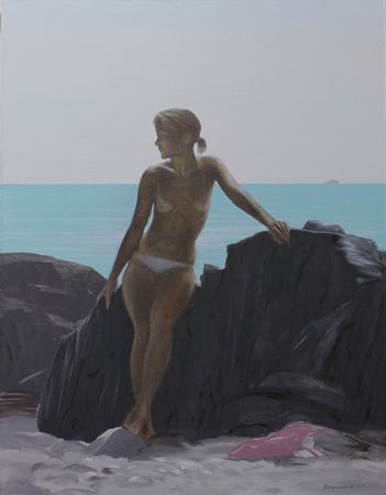 Вадим Комиссаров (Картина, живопись - 
                  85.5 x 110.5 см) У моря