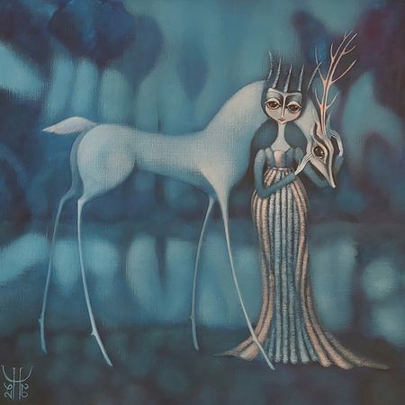 Наталья Чайковская (Картина, живопись - 
                  40 x 40 см) Был светел ты