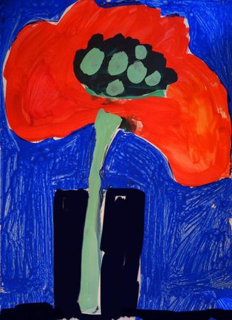 Марина Колдобская (Авторская графика - 
                  61 x 86 см) Poppy (картина+NFT)